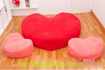 Ghế lười hạt xốp hình trái tim – món quà tặng ý nghĩa