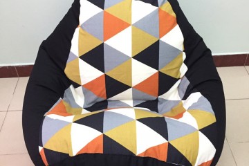 Ghế lười hạt xốp hình quả lê L04 màu đen