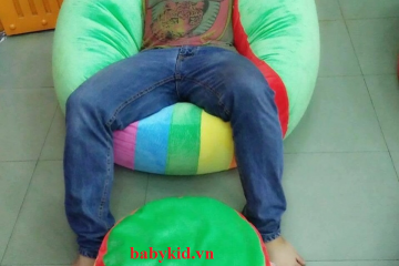 Ghế lười hạt xốp chất liệu nhung cao cấp