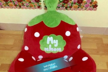 ghế lười nhồi bông hình dâu  tây