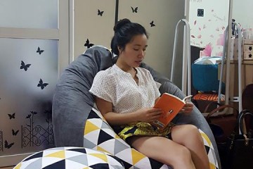 Ghế lười hạt xốp hình quả lê L04 màu ghi xám