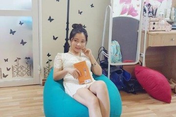 Ghế lười hạt xốp hình quả lê L06 màu xanh