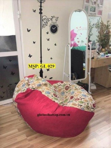 Ghế lười dáng lê thổ cẩm pha GL 029 (L) (2)