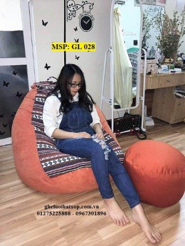 Ghế lười hình quả lê gấm pha GL 028 (L) (3)