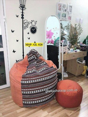 Ghế lười hình quả lê gấm pha GL 028 (L) (4)