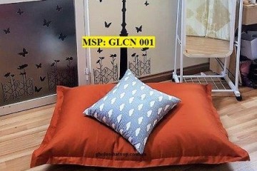 Ghế lười hạt xốp chữ nhật kaki GLCN 001 (S)
