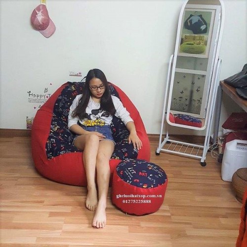 Ghế lười hạt xốp dáng lê Size XL GL 023 (5)
