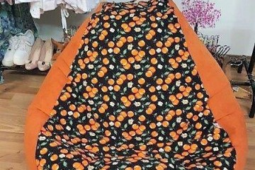 Ghế lười hạt xốp dáng lê cotton GL 021