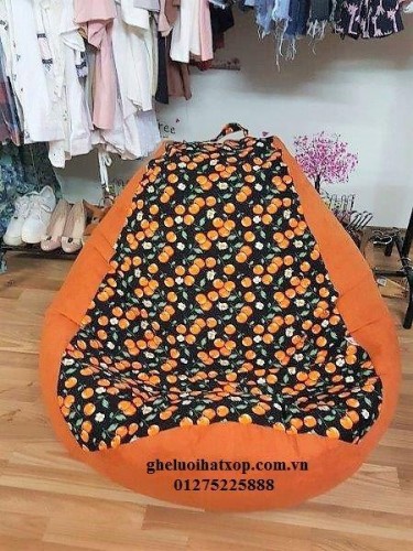 Ghế lười hạt xốp dáng lê cotton GL021