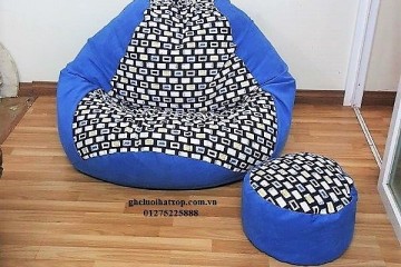 Ghế lười hạt xốp dáng lê xanh GL 024 (XL)