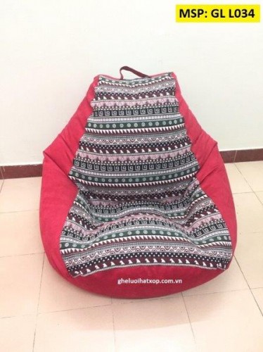 Ghế lười dáng lê thổ cẩm pha GL L034 (L)