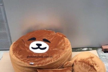 Ghế lười hạt xốp dáng tròn hình gấu bear (M)