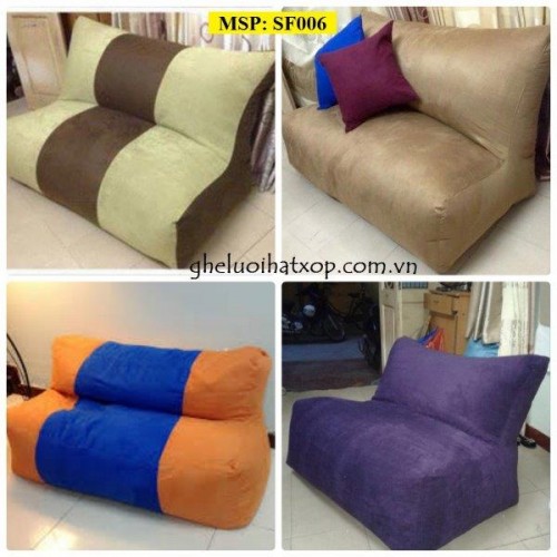 Ghế lười hạt xốp dáng sofa đôi (1)