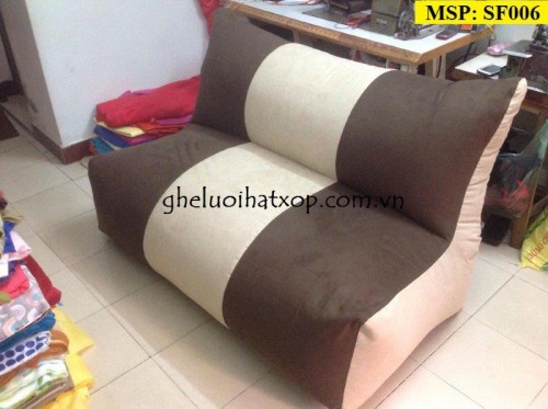 Ghế lười hạt xốp dáng sofa đôi (3)