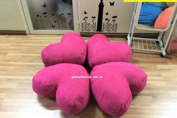 Ghế lười hạt xốp hình trái tim GL TT001 (S)
