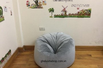 Ghế lười hạt xốp hình tròn chất nhung  T12 (M)