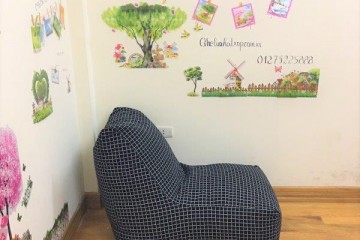Gối hạt xốp dáng sofa cotton đen GL SF006