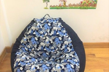 Gối lười hình quả lê GL L075 cotton pha da lộn