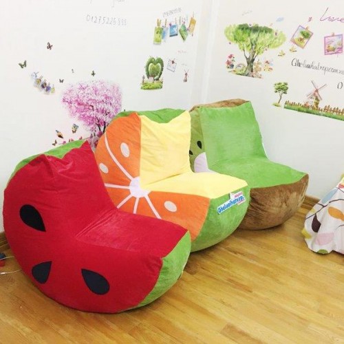 Gối lười xốp BBK hình dưa hấu GL Q01