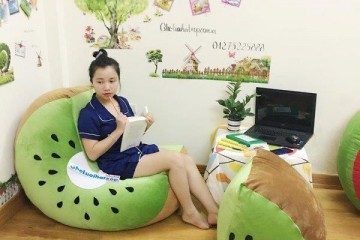 Ghế lười xốp hoa quả Babykid quả Kiwi GL Q02