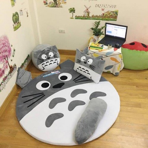 Ghế lười hình thú Totoro xám dễ thương GL046 (1)