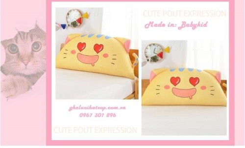 Gối tựa đầu giường Cat Love GĐ01 (1)