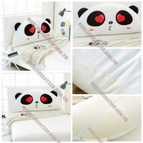 Gối tựa đầu giường Panda Love dễ thương GĐ011 (3)a