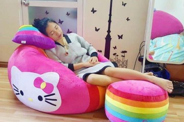 Ghế lười hình tròn phối 7 màu – Kitty GL T095