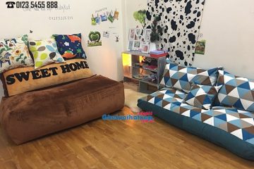 Cách set up nội thất phòng khách siêu đẹp cùng ghế lười Babykid.