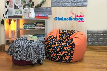 Gối lười xốp quả lê cherry pha cam GL L152 [S]