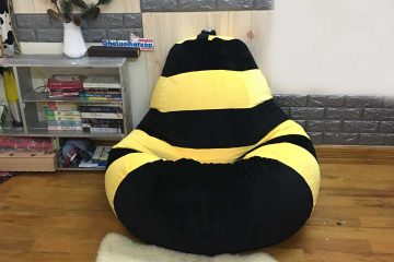 Ghế xốp hình quả lê ong vàng nhung GL L169 [L]