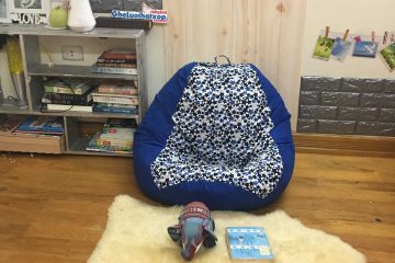 Gối lười hạt xốp dáng quả lê sao xanh GL L177 [S]