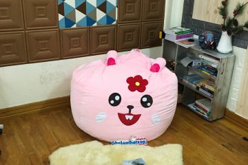 Ghế lười lê hình thỏ hồng nhung GL L195 (L)