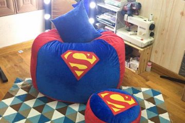 Ghế lười dáng lê vỏ nhung hình Super-man GL L202