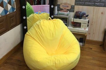 Ghế lười cao cấp nhung vàng size L GL L217