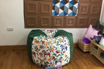 Ghế lười giọt nước Babykid chất thô mix da lộn GL L247