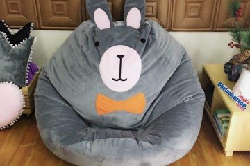 Ghế lười cao cấp Babykid thỏ xám chất nhung GL L240
