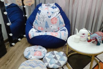 Ghế lười hạt xốp vải lụa cotton mix GL L 109 size L