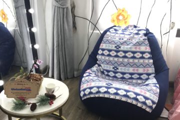 Gối hạt xốp Babykid họa tiết thổ cẩm mix da lộn GL L123