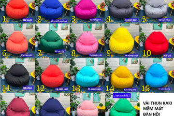 Ghế lười hat xốp chất kaki chun mẫu mới nhất